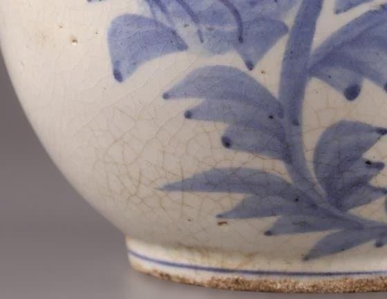 古美術 朝鮮古陶磁器 李朝 白磁 染付 水注 時代物 極上品 初だし品