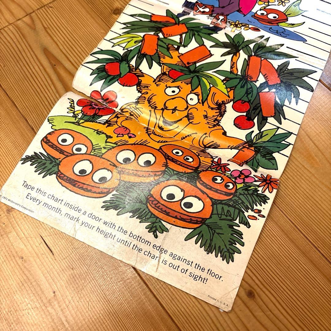 1971年　マクドナルドランド　キャラクター　身長計　ポスター　イービルグリマス