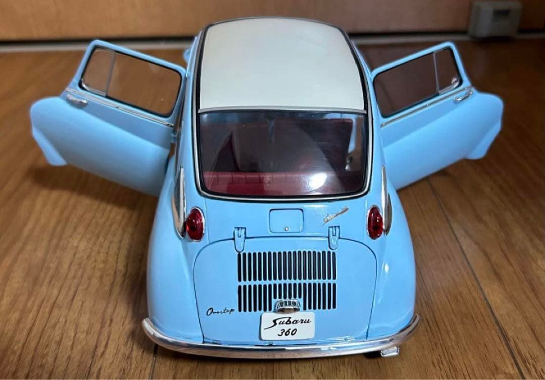 の*ー様 エブロSubaru 360 水色 ミニカー1/12