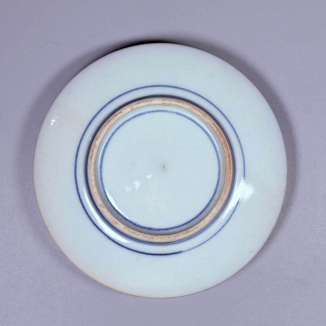 江戸期　大聖寺伊万里　金襴手三方龍壽文小皿　5客　日本料理　懐石　骨董　古美術