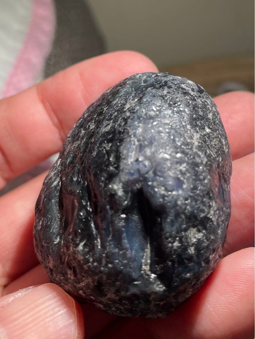 研磨品　十勝石玲瓏　複合色レインボーオブシディアン　特級品