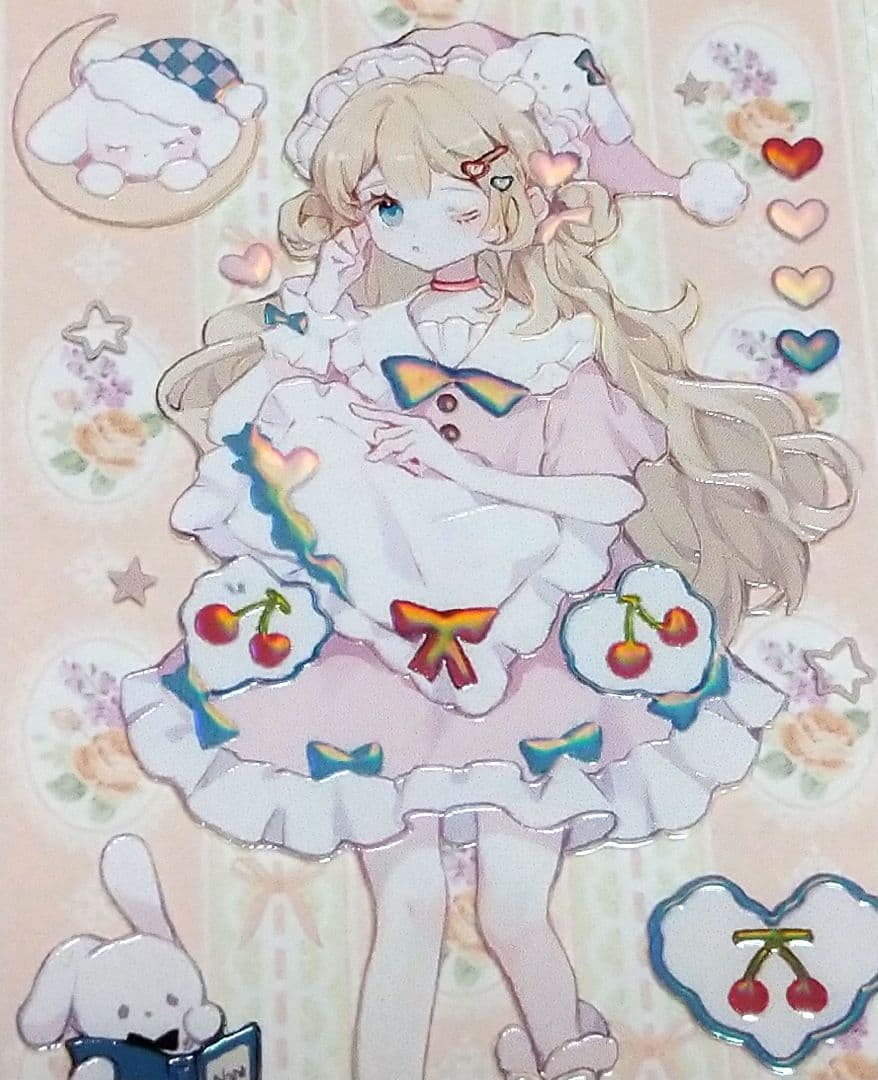 ☆SALE☆J216＃晚安(虹光)切り売り海外人物マステ女の子