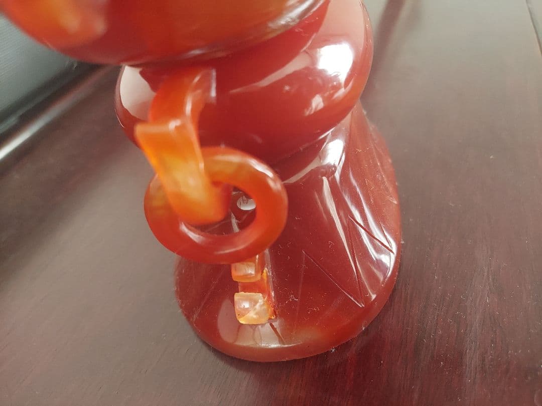 年末セール　瑪瑙　メノウ　赤瑪瑙　共箱　希少　貴重