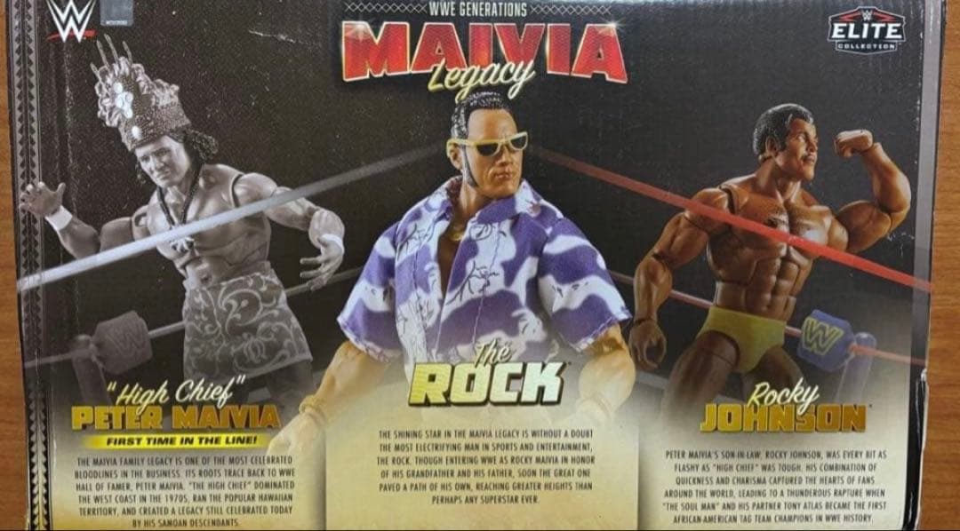 WWE ザ・ロック　マテル　エリート　フィギュア　ロッキージョンソン　3体セット
