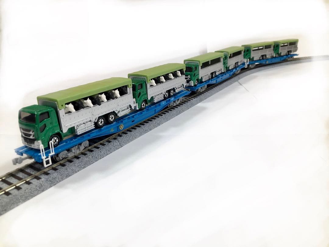 TOMIX HO 貨車 クム 3両+トラック6台+積載用オリジナルパーツセット