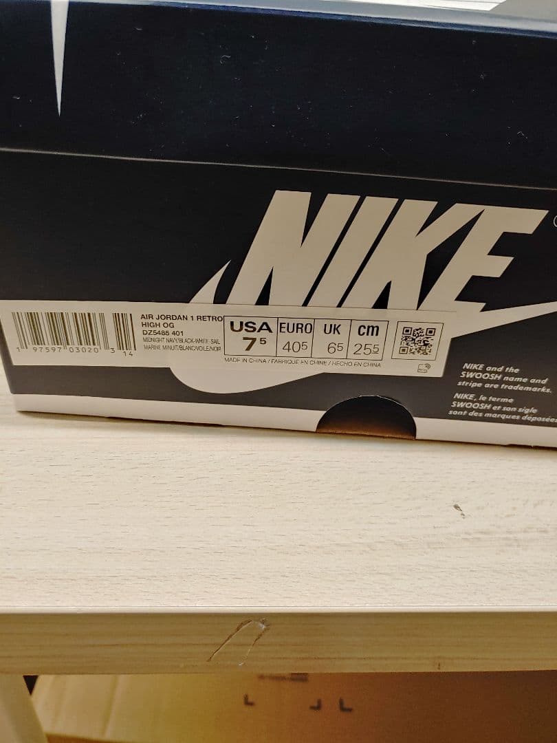 シューズ(男性用) NIKE AIRJORDAN AJ1 MIDNIGHT NAVY 25.5cm