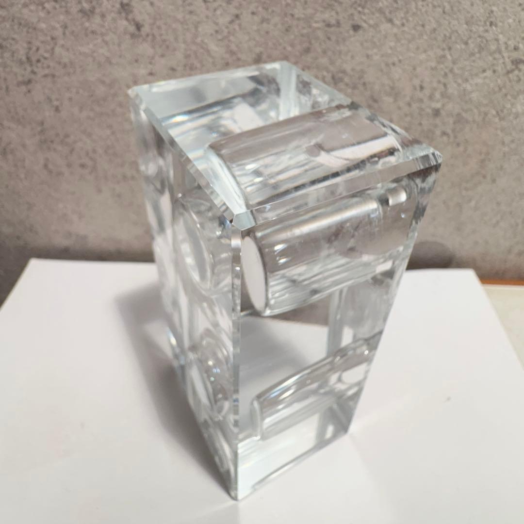 【稀少品】時代物 ヴィンテージ インクウェル 無銘 クリスタルグラス？■