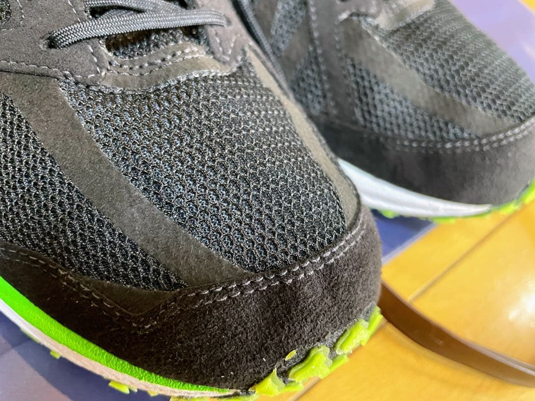 A美品アシックスターサージールランニングシューズ軽量ブラック×グリーン27