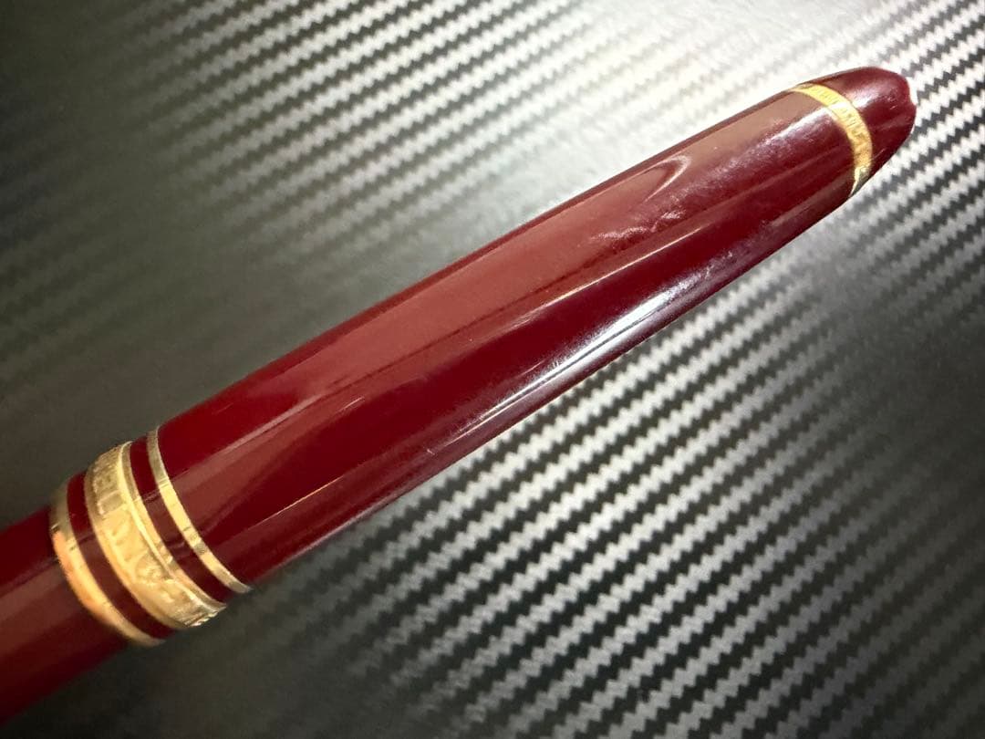 美品 エボナイト芯 モンブラン 144 ボルドー 全金 EF 極細字 万年筆