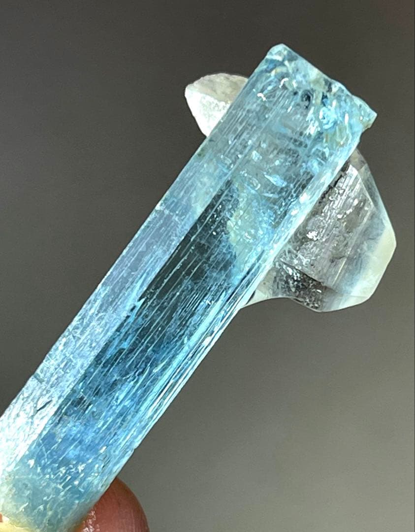 【希少・大結晶】アクアマリン 共生 スモーキークォーツ 原石 15.45 ct