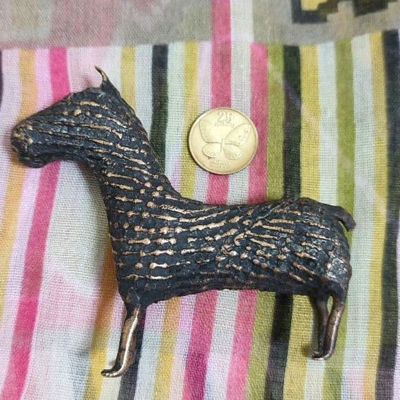 【アンティーク】インドの鋳造工芸品✨馬のブロンズ像