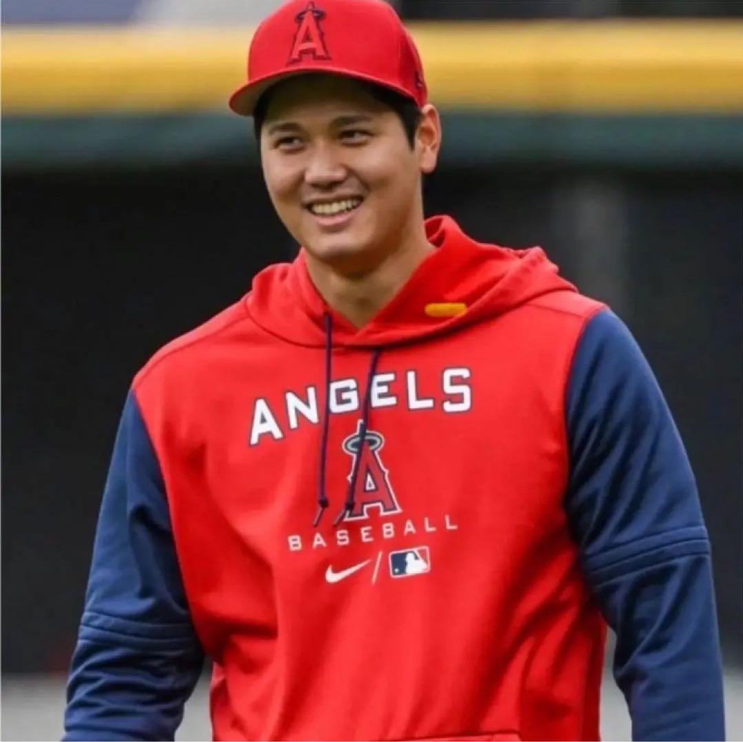 【希少】大谷翔平選手着用モデル　2022NIKE公式エンゼルスパーカー　M