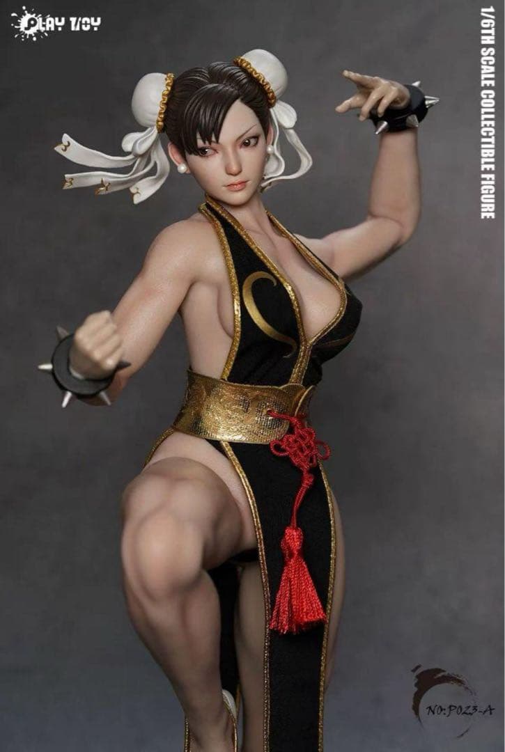 PLAY TOY 1/6 格闘の女神2.0 可動 春麗　フィギュア 黒