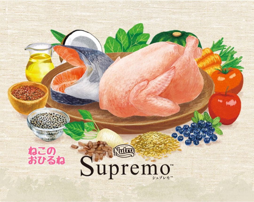 ニュートロ　シュプレモ　成猫用（チキン&サーモン）（白身魚&チキン）3kg×４袋