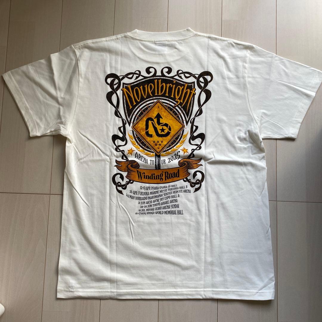 し*読様 Novelbright メンバーフルサイン入りTシャツ Lサイズ ホワ