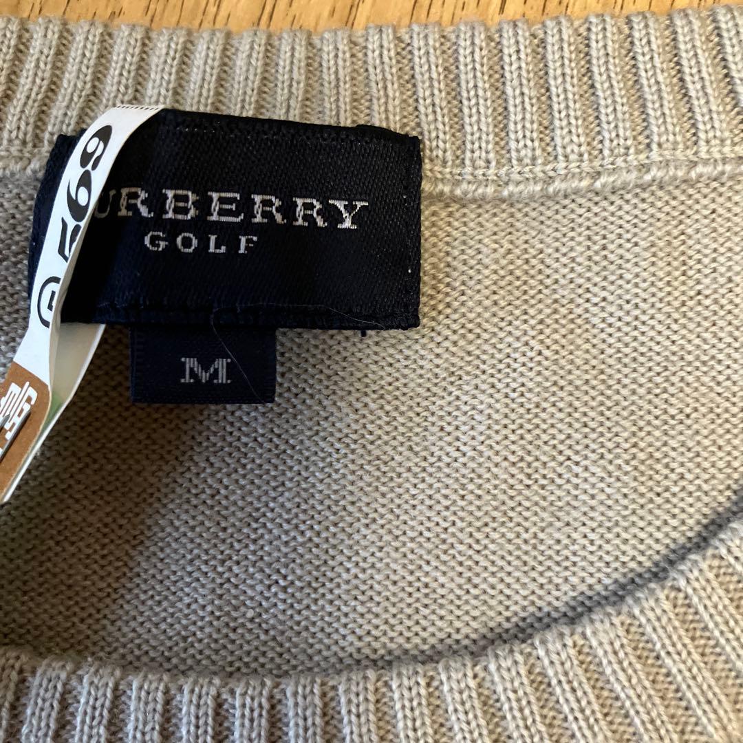 美品Burberry Golf ダイヤモンドパターン ウール100%セーター M