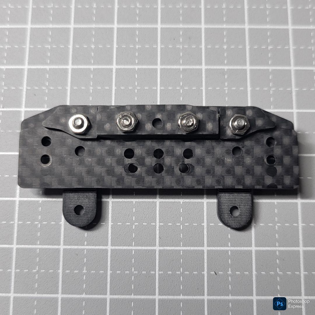 【CNC加工】 ヒンジ式フロントAT カーボンパーツセット (スラスト抜け防止)