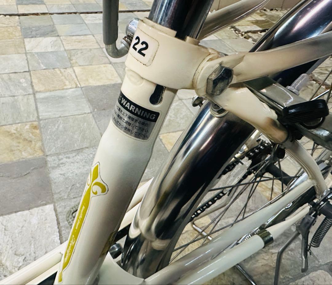 22インチ クリームFeerique Jr フェリーク ジュニア 自転車 アサヒ
