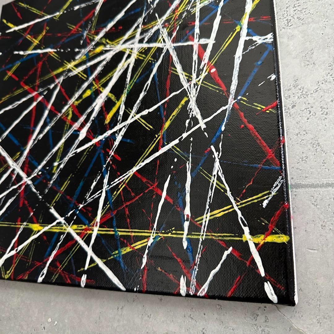 抽象画『LINE1』　現代アート　宇宙　創造　アクリル絵の具　幾何学
