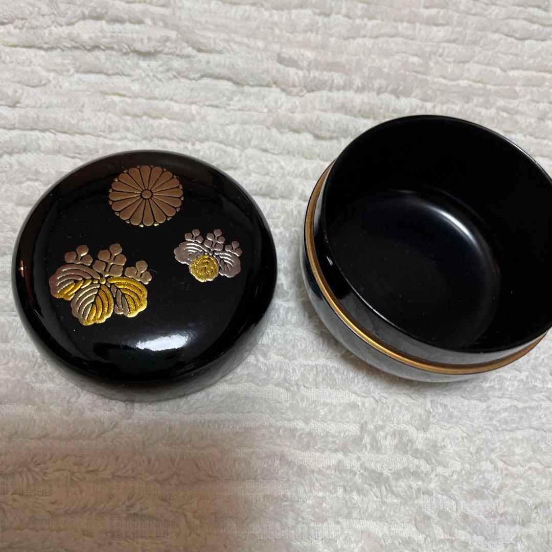 黒色木製茶箱セット