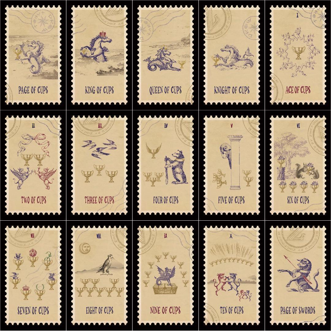【正規品タロットカード】超レア✨ヴィンテージスタンプをイメージした美麗デッキ