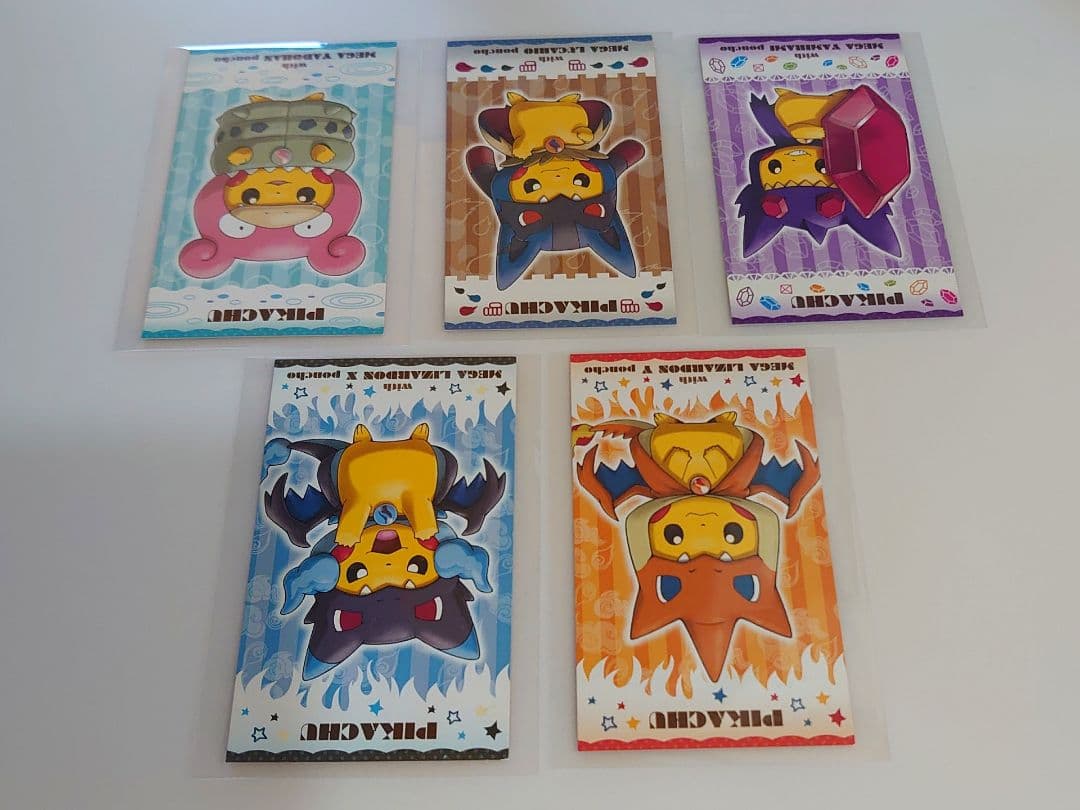 メガキャンペーン第1弾 名刺カード 5種セット メガシンカ ポンチョピカチュウ