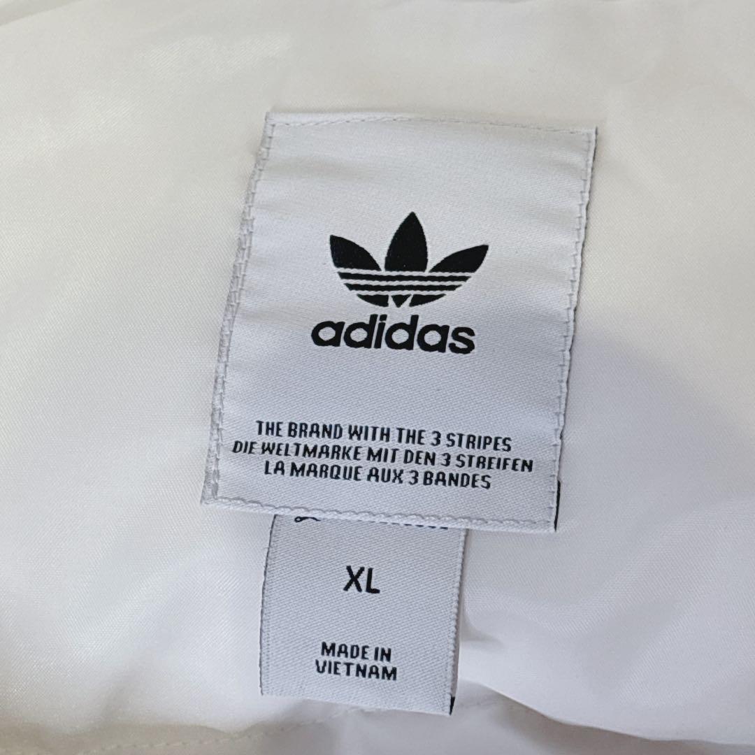 アディダス ベンチコート ロング ダウンコート ジャケットホワイト XL 極暖