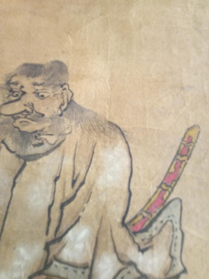大津絵？作者不詳猿田彦神まくり