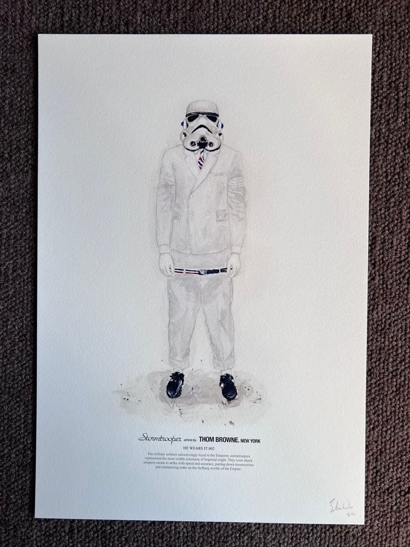 絵画 John Woo \"HE WEARS IT\" print
