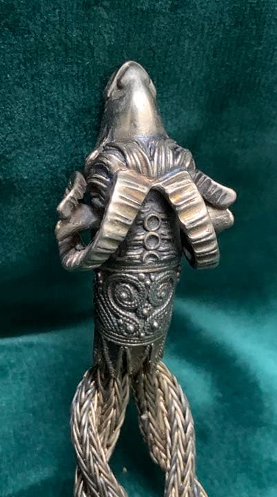 ギリシャアテネの銀製ネックレス、アンティーク美術工芸品