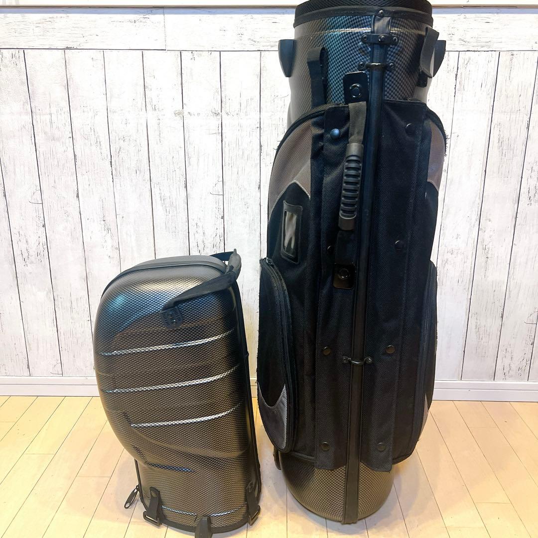 希少BAGBOY トラベルケース カーボン調 キャディバッグ　ハードケース　2輪