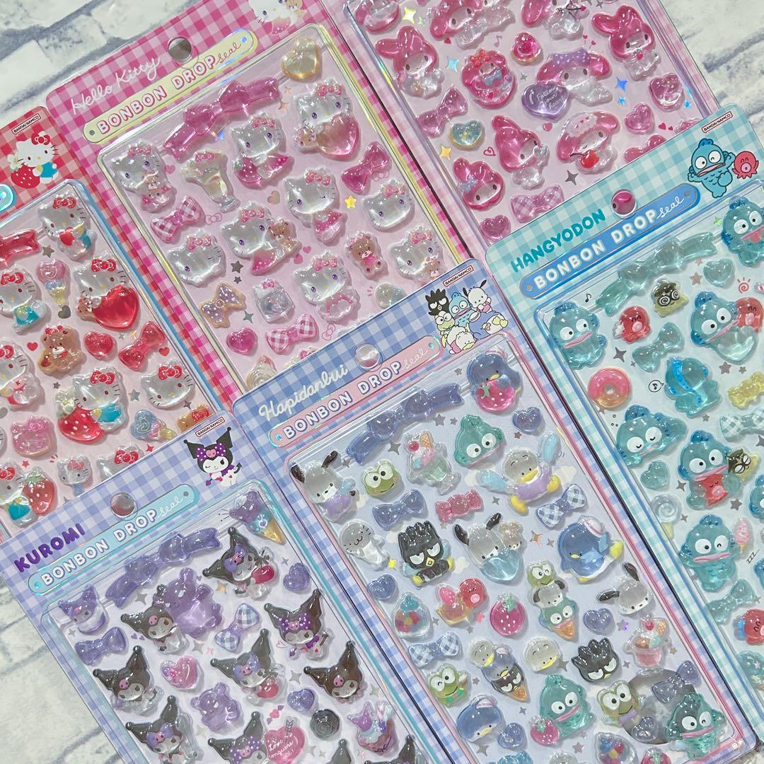 【国内正規品】 第2弾 ボンボンドロップシール サンリオ 6種 はぴだんぶい 等