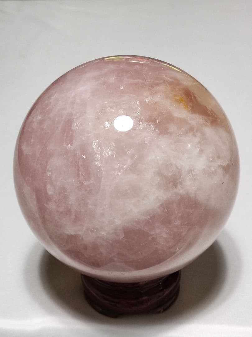 パワーストーン　天然石　ローズクォーツ　丸玉　直径10cm　No.375