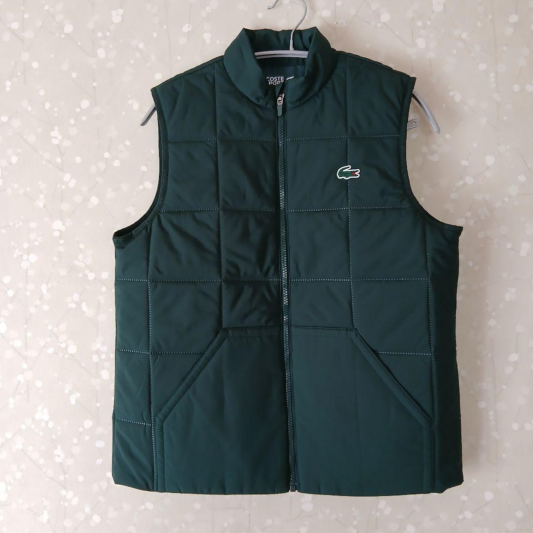 LACOSTE ロゴ入りキルティングベスト