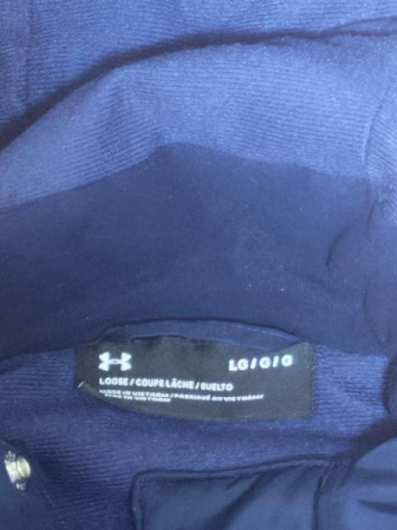 青森山田ベンチコート紺LGロゴ付き