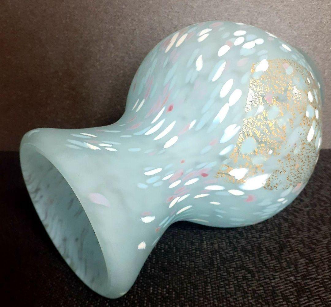 【真作保証❗️】文化勲章受章作家　ガラス工芸界重鎮【藤田喬平】作　手吹金彩花瓶