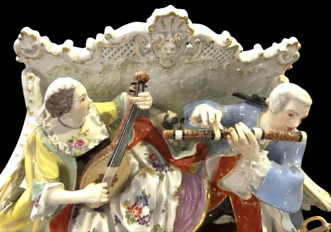 美品★Meissen (ソファーの二人)ケンドラー　マイセン　フィギュリン　人形