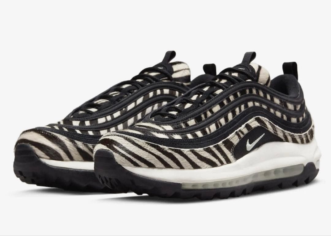 NIKEナイキ Air Max 97 G NRG ゴルフシューズ ゼブラ　ハラコ