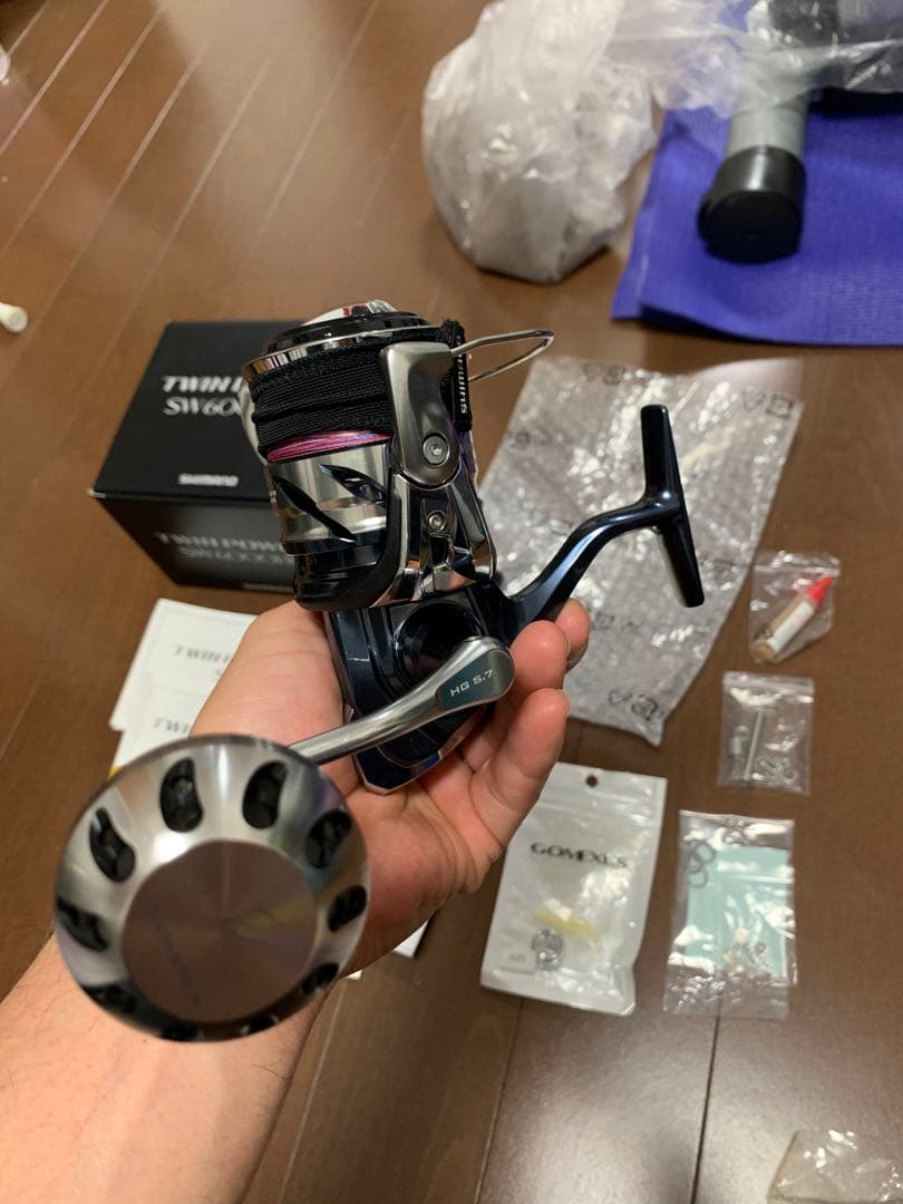 21ツインパワーSW 6000HG 美品　ノブ、スタンド交換済