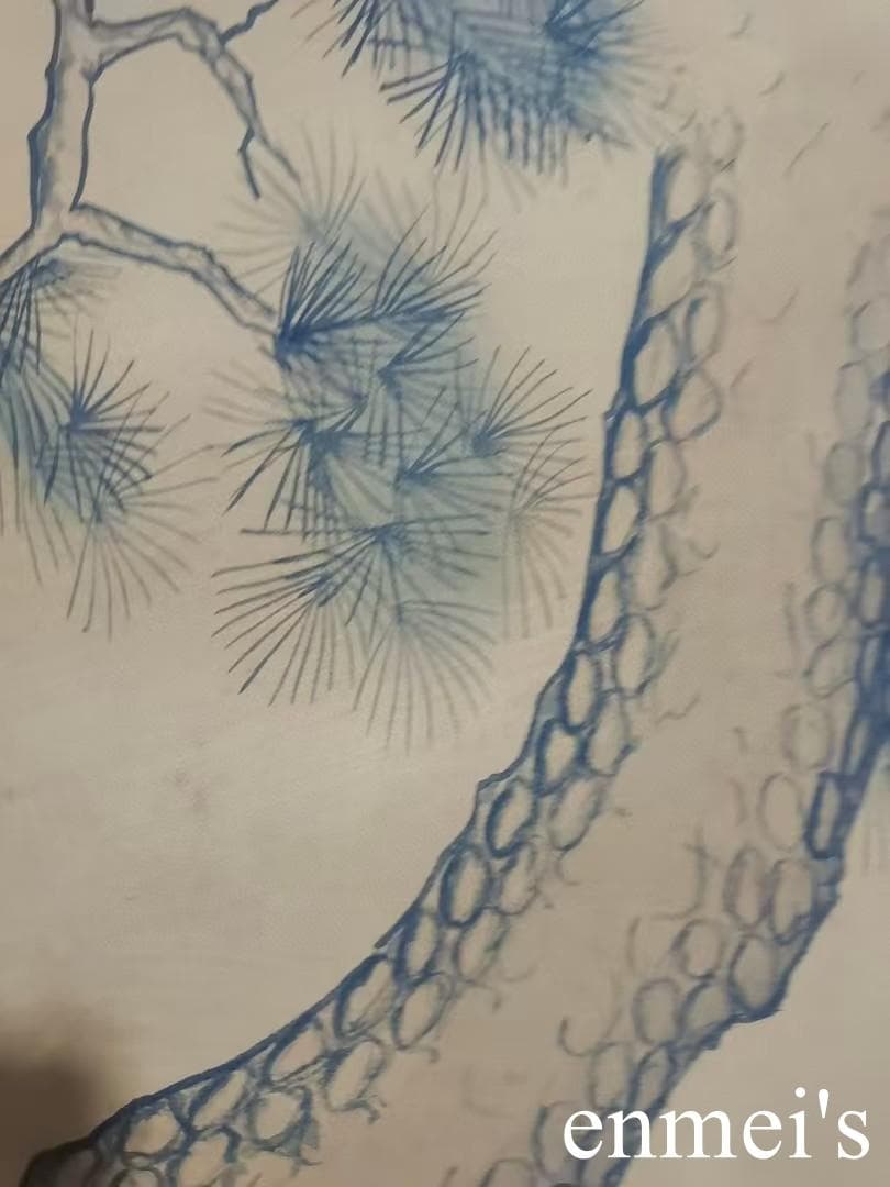 中国古美術・純手描き花鳥掛軸・水彩画・蒋延錫印款・書道品・絹本・肉筆・一物一图