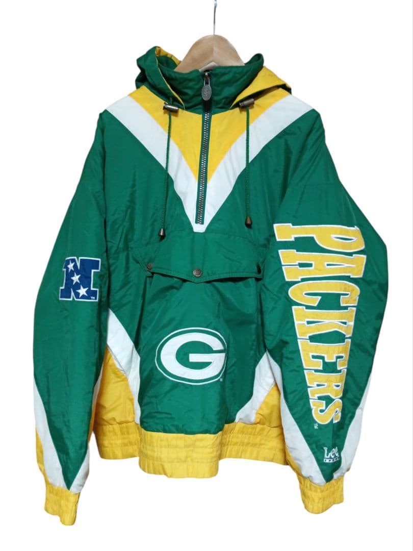 LeeSPORT NFL グリーンパッカーズ　ナイロンプルオーバージャケット