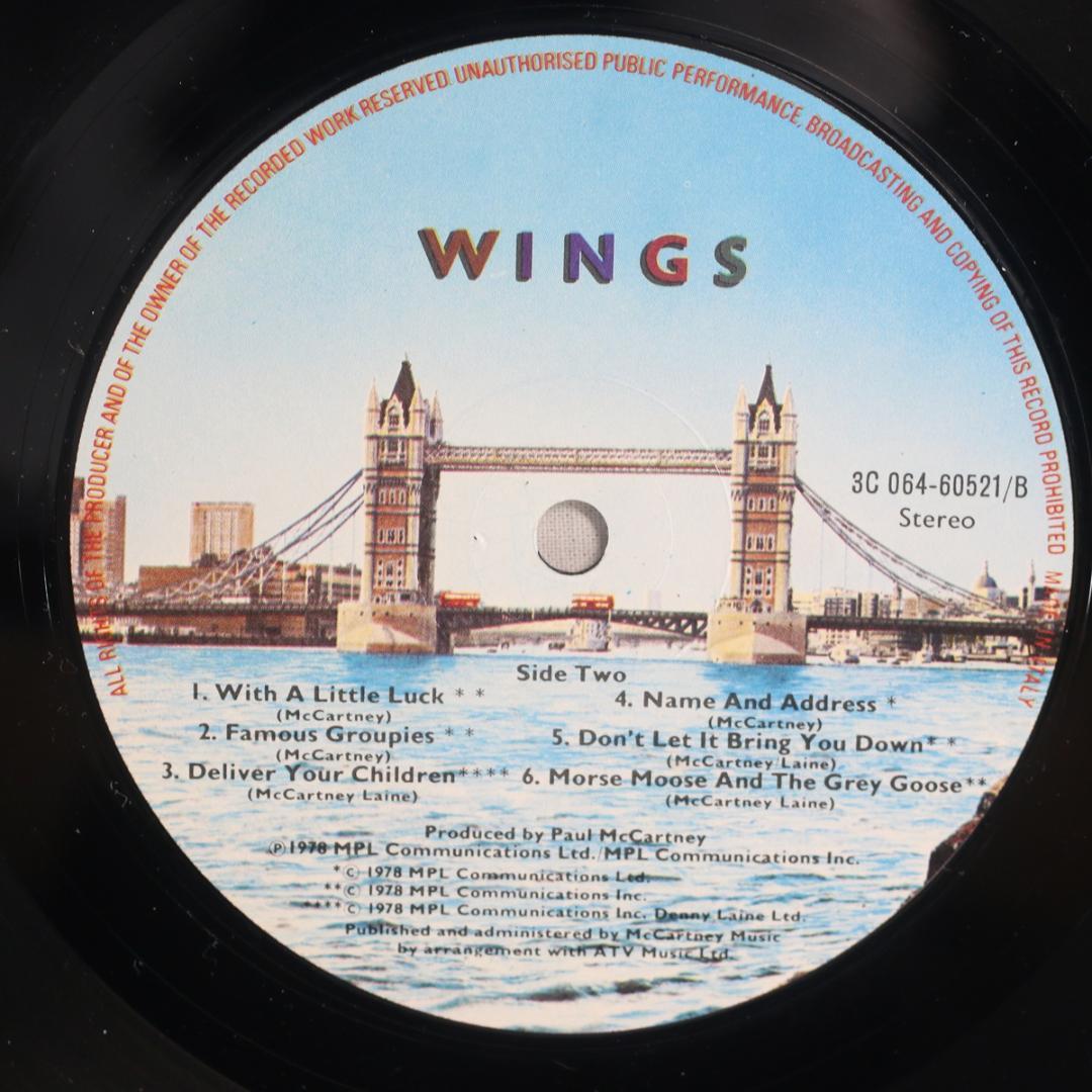 伊LP WINGS LONDON TOWN イタリア ポスタインナースリーブ完品