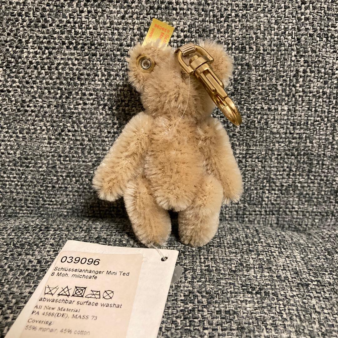 【シュタイフ】カフェオレ　キーリング　テディベア　モヘア　ぬいぐるみ