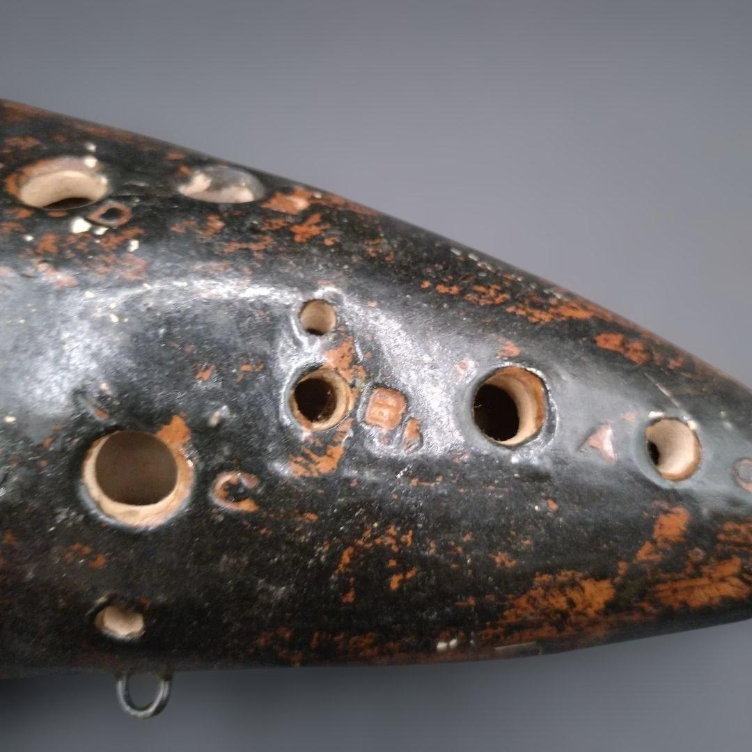 オカリナ　黒　魚　ヴィンテージ　楽器