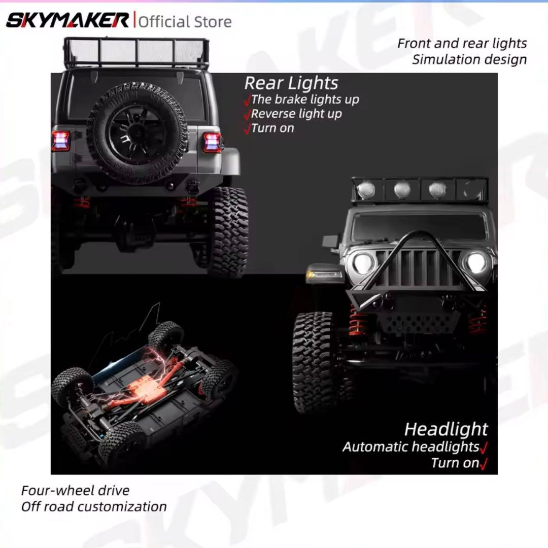 MN128 1/12スケール 4WD RCカー、オレンジ,クローラーラジコン