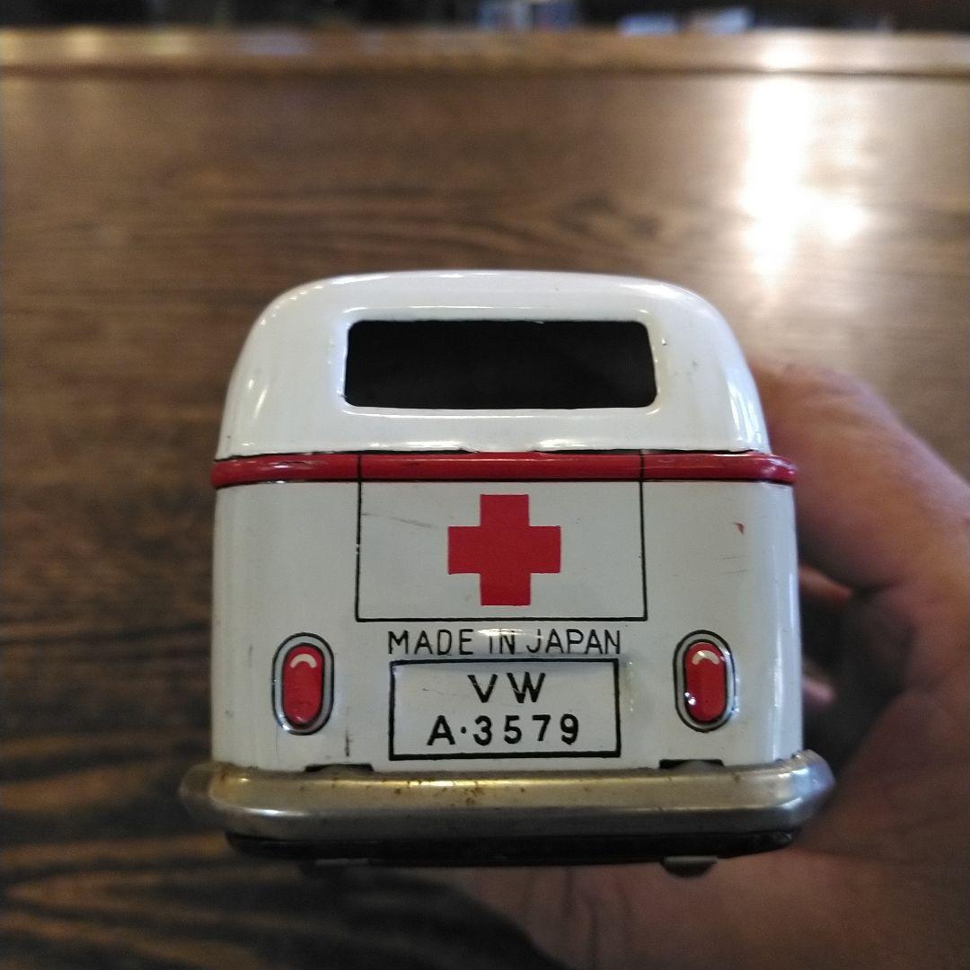 VW VOLKSWAGEN MADE IN JAPAN ブリキ救急車 美品