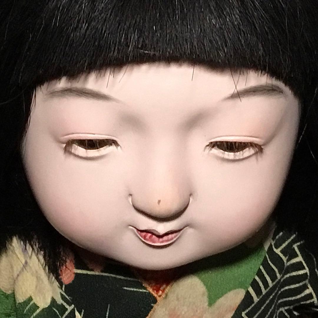 市松人形◆松乾斎 / まつ毛 / 50㎝◆抱き人形 お座り人形 大正ロマン
