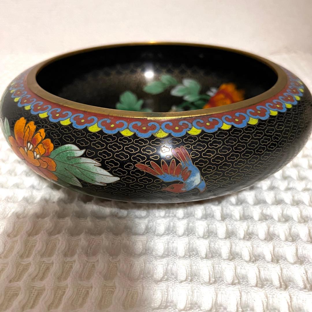中国美術　七宝焼き　古玩　花鳥図