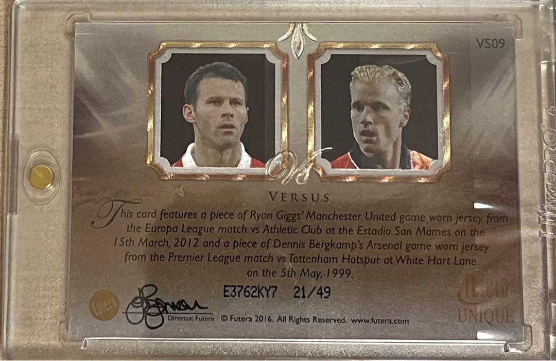GIGGS BERGKAMP ギグス&ベルカンプ　ジャージカード　/49