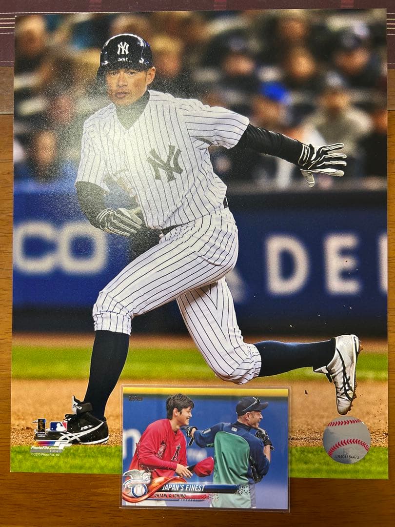 イチロー、現役最後のボブルヘッド人形!大谷翔平選手とのトレーディングカード付!